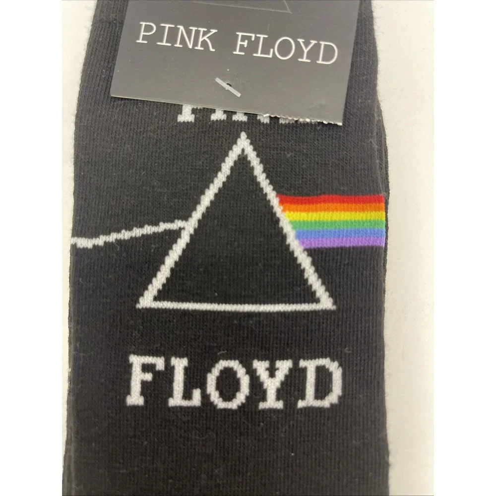 Pink Floyd Adult's Black Novelty Crew Socks Size 7-‎ 12 New